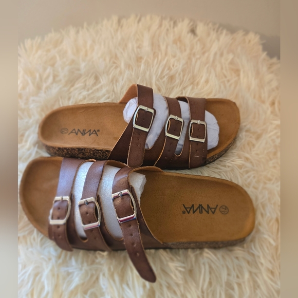 Anna Glory Women's Casual Buckle Strap Sandal Flip Flop Platform Footbed Sz 7.5 - Picture 10 of 10